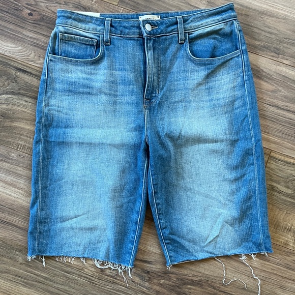 L'Agence Taylor High Rise Jean Denim Shorts 30 Size 10 anthropology - Picture 2 of 6